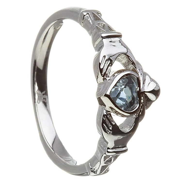 Sterling Silver Claddagh December Ring - Wilkinson Jewellers